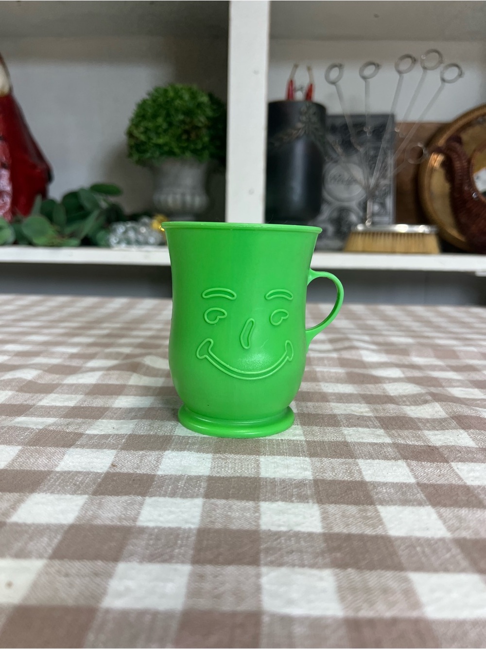 Vintage kool aid plastic cup green retro
